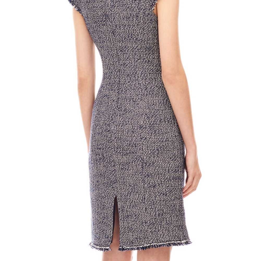 Rebecca Taylor Navy Confetti Tweed Dress in 0 - Picture 2 of 7